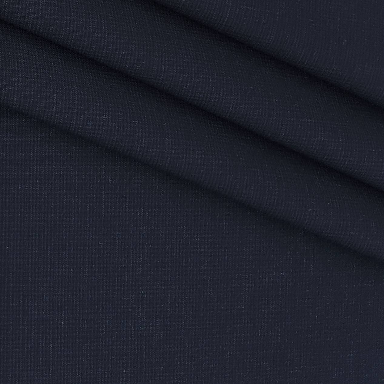 Trouser Fabric Donear 4Way Stretchable Premium Pin Check Color Dark Blue